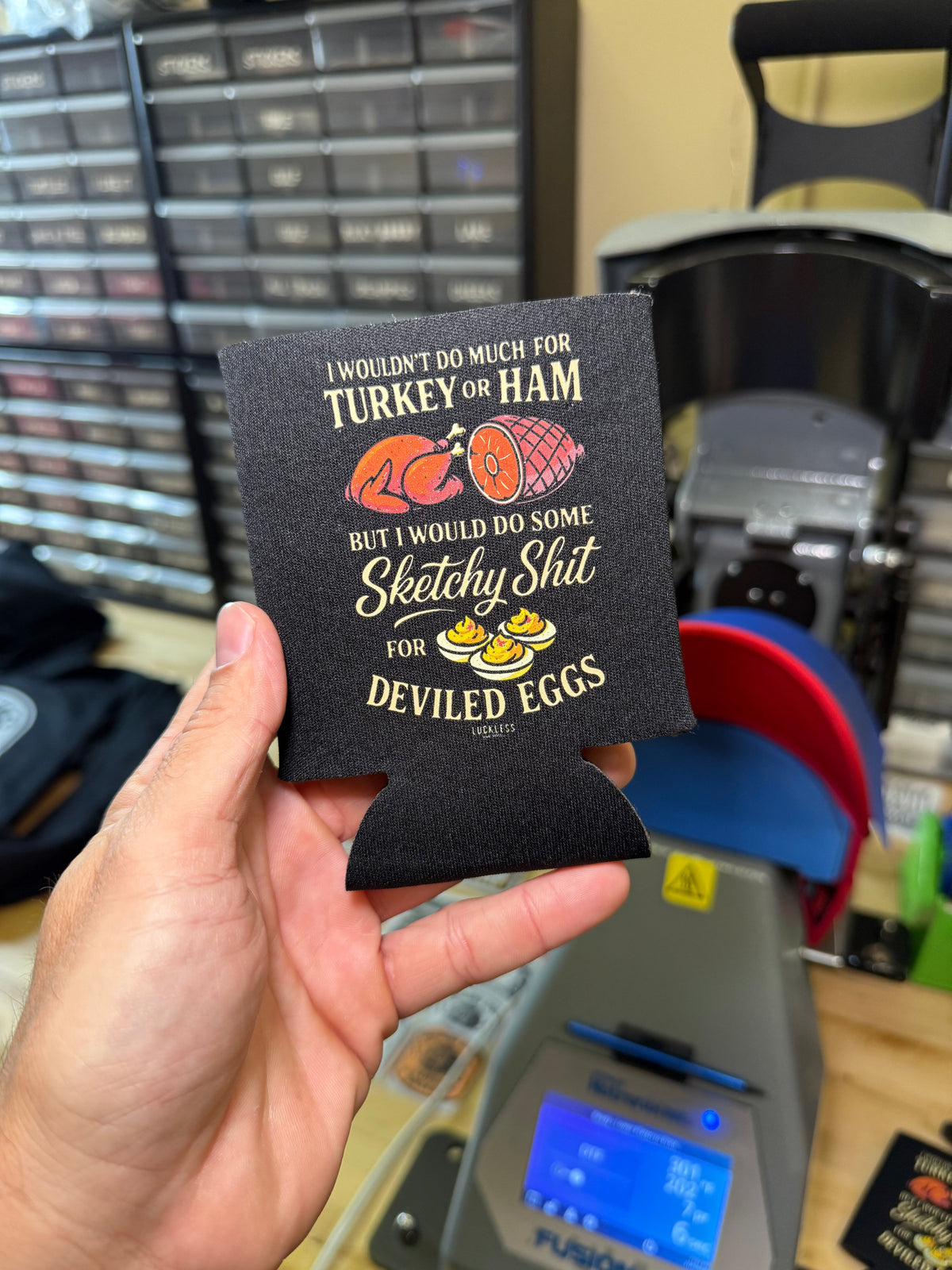 Sketchy For Deviled Eggs Koozie