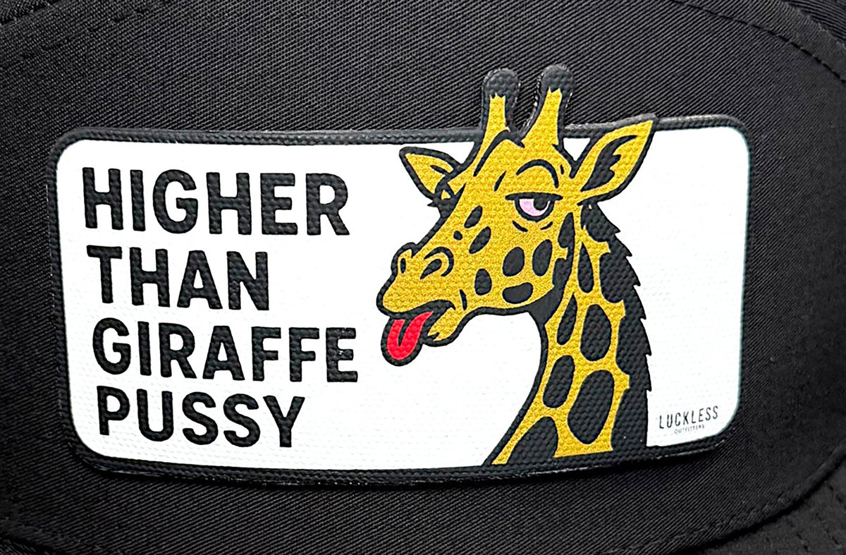 Higher Than Giraffe Pussy 7 Panel Canvas Patch Snapback