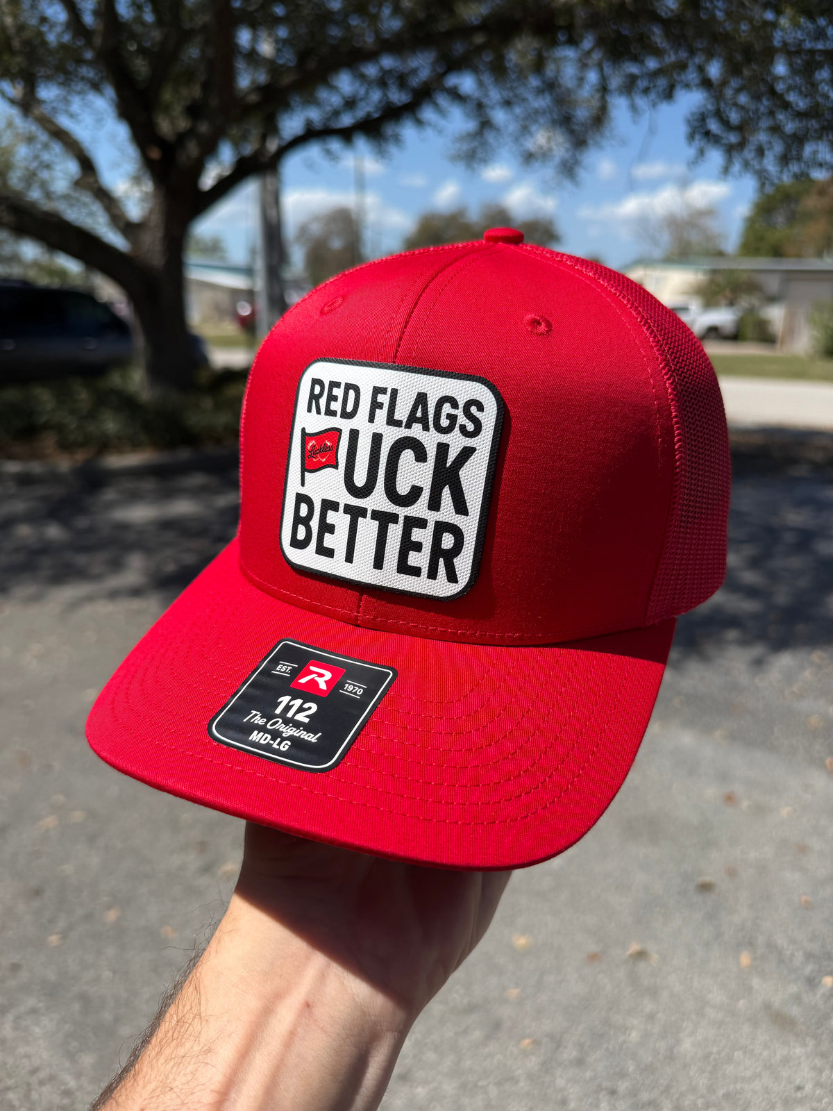 Red Flags Canvas Patch Snapback