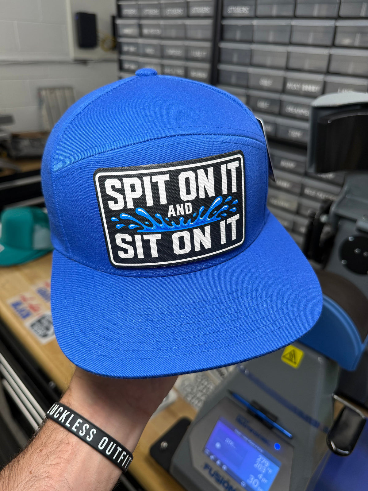 Spit On It and Sit On It 7 Panel Canvas Patch Snapback