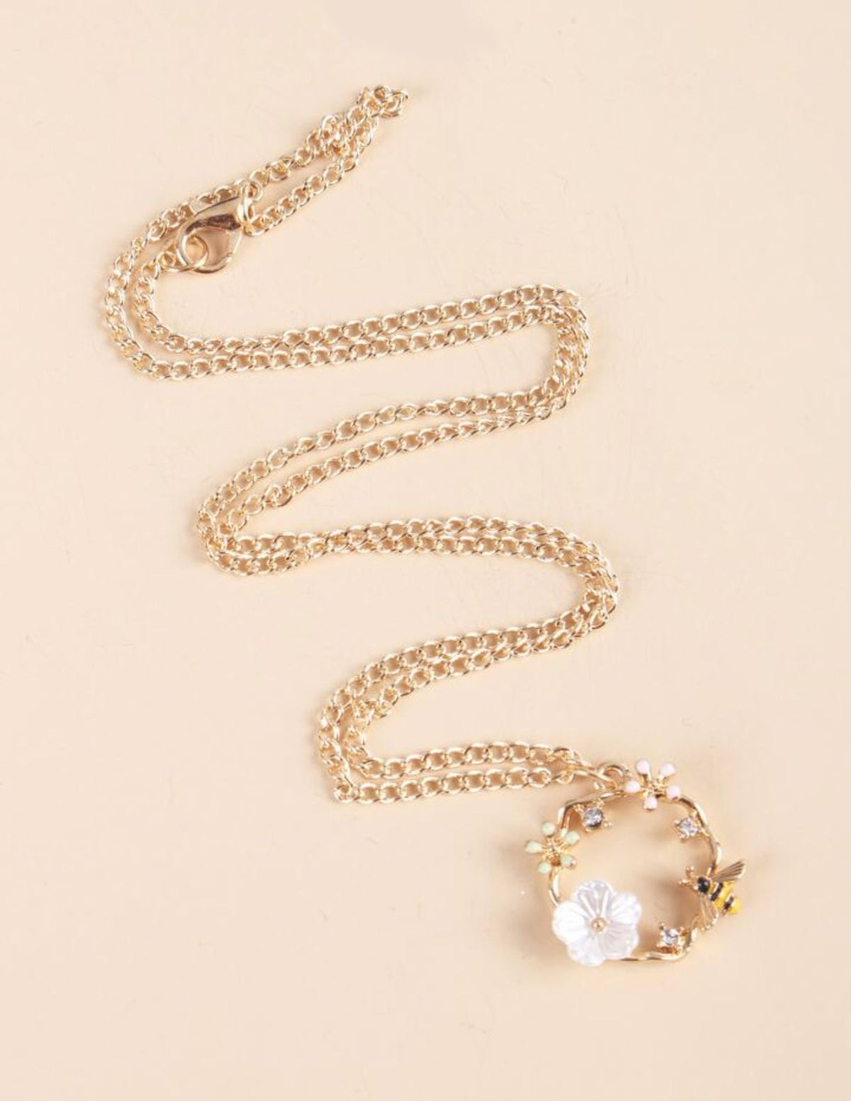 Gold Bumble Bee Necklace – Confidence, Joy & Abundance