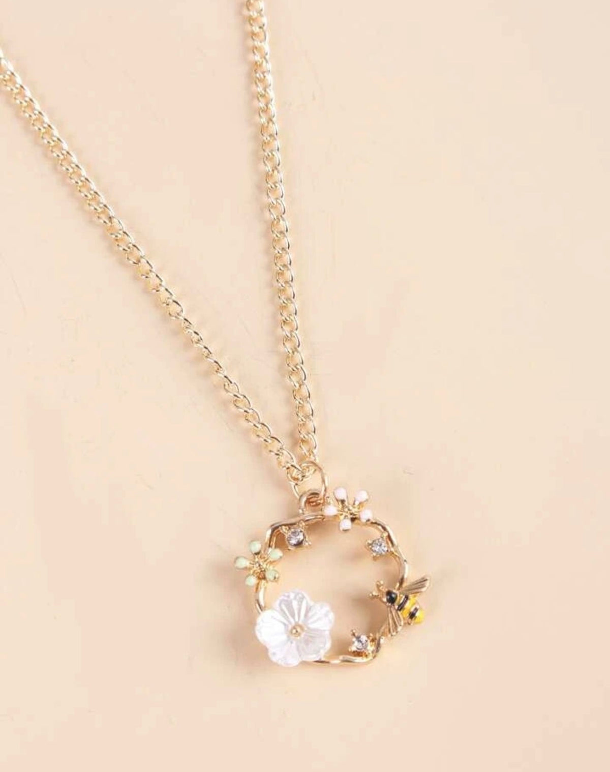 Gold Bumble Bee Necklace – Confidence, Joy & Abundance