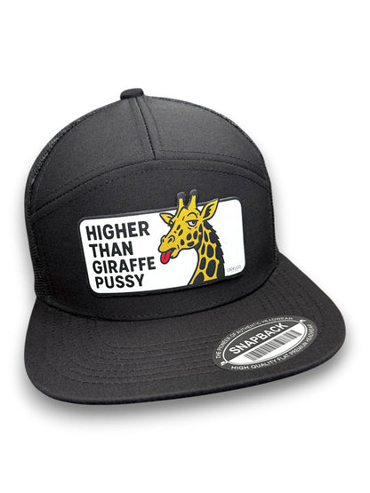Higher Than Giraffe Pussy 7 Panel Canvas Patch Snapback