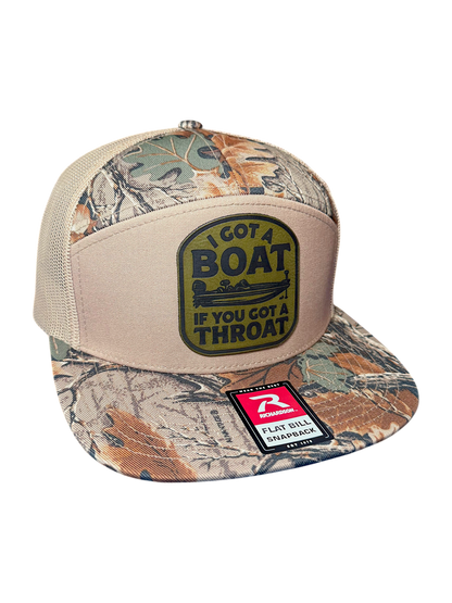 I Got A Boat Realtree Rawhide Leather Patch Hat
