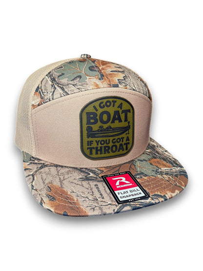 I Got A Boat Realtree Rawhide Leather Patch Hat