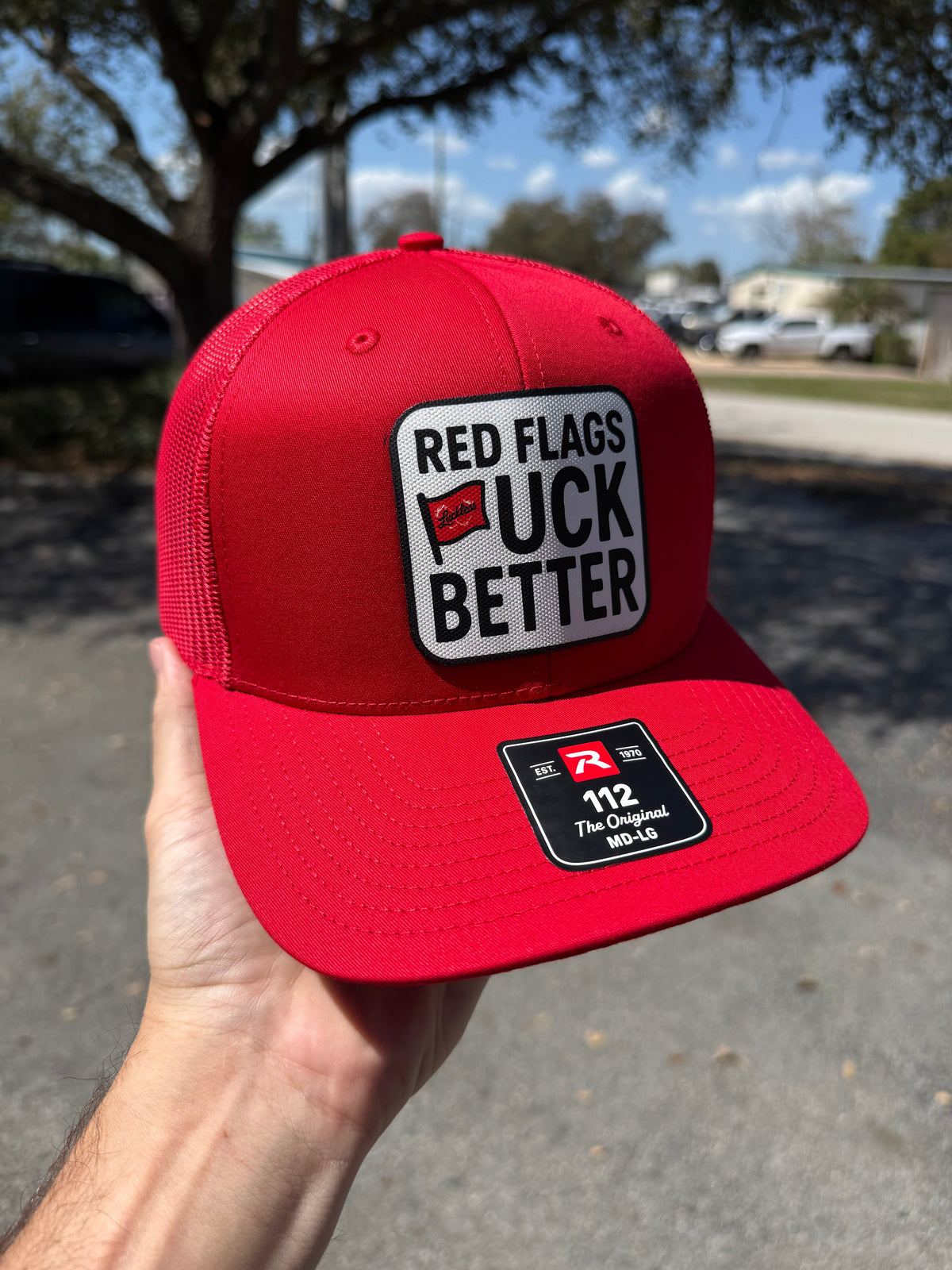 Red Flags Canvas Patch Snapback