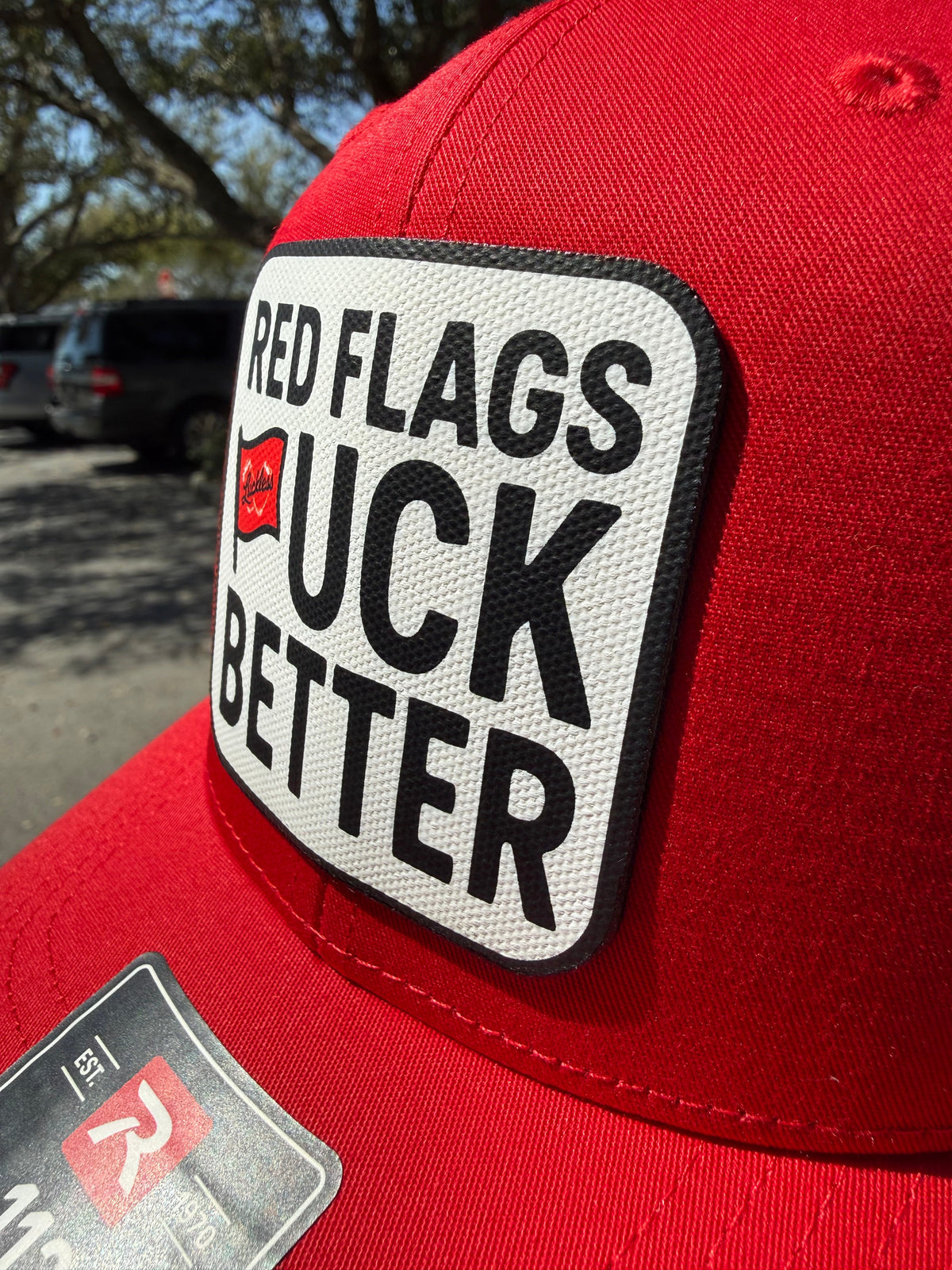 Red Flags Canvas Patch Snapback