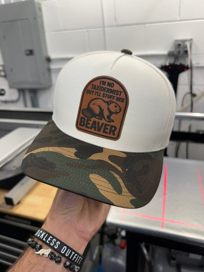 Taxidermist Camo Leather Patch Snapback