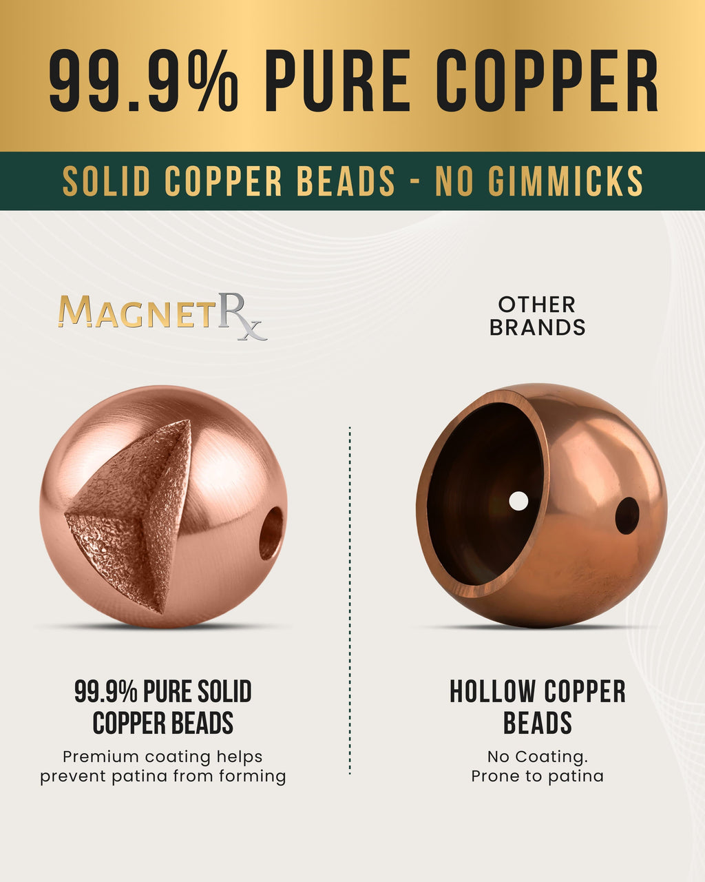 Magnetic Hematite & Copper Bracelet – Double Row | Grounding, Pain Relief & EMF Protection
