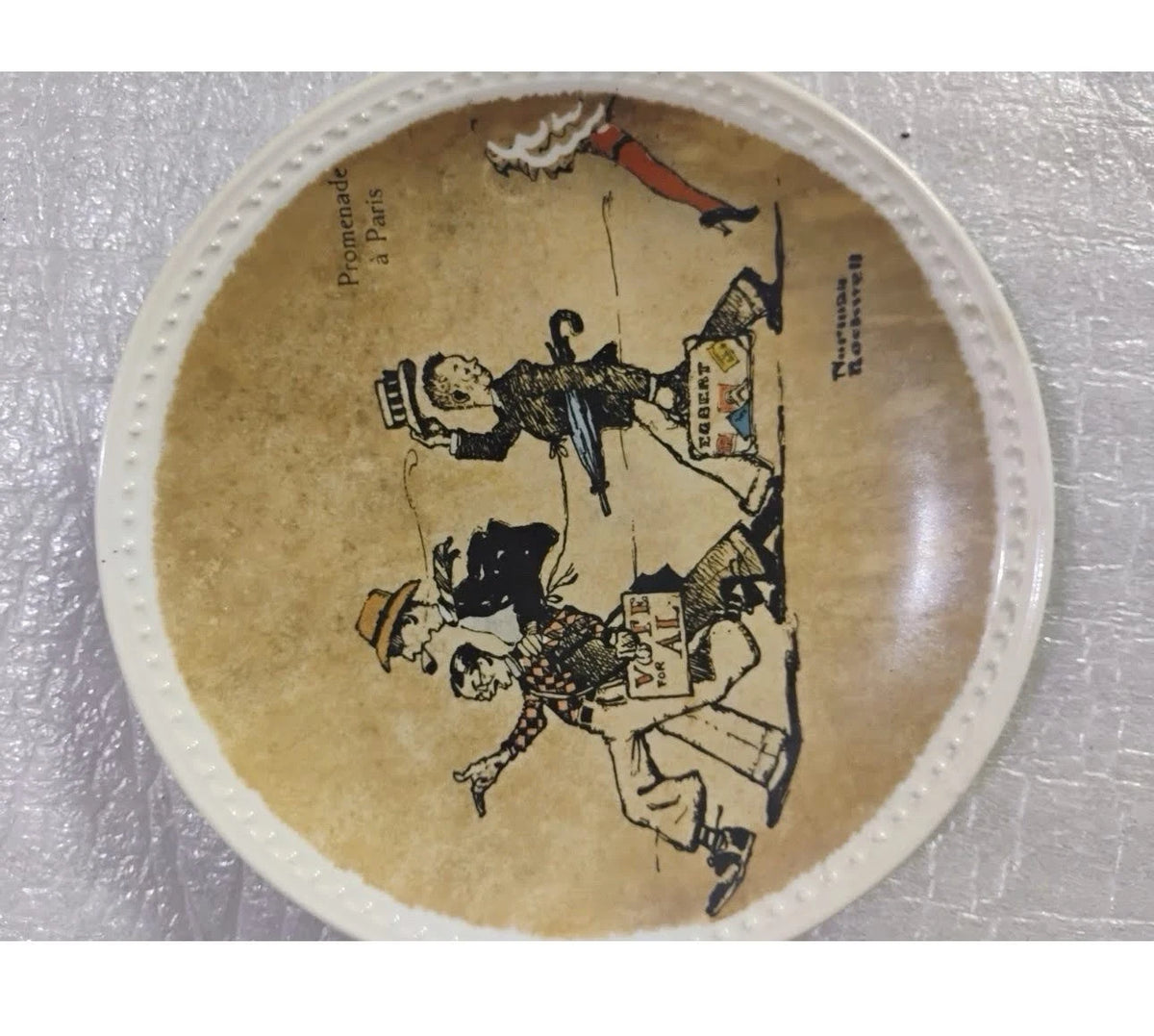 Set of 3 Norman Rockwell on Tour Collector Plates Porcelain