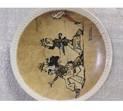 Set of 3 Norman Rockwell on Tour Collector Plates Porcelain