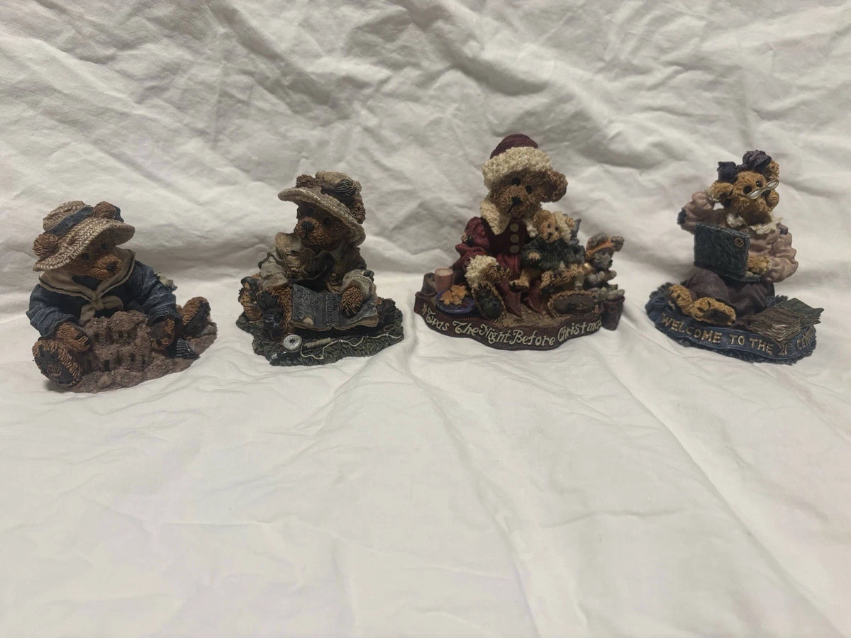 Boyds Bears & Friends Bearstone Collection Limited Edition Figurine Set of 4